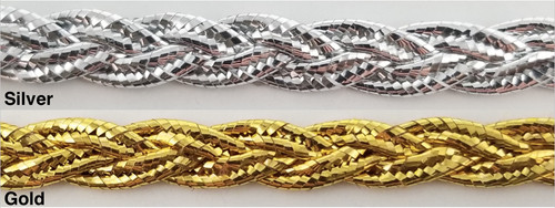 Metallic braid gimp - 1/4",