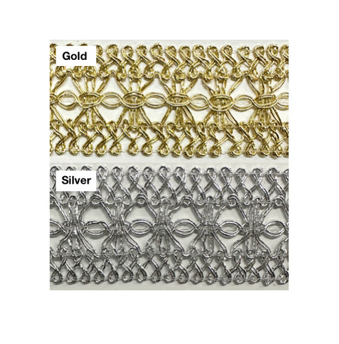 Metallic braid gimp - 1.5",